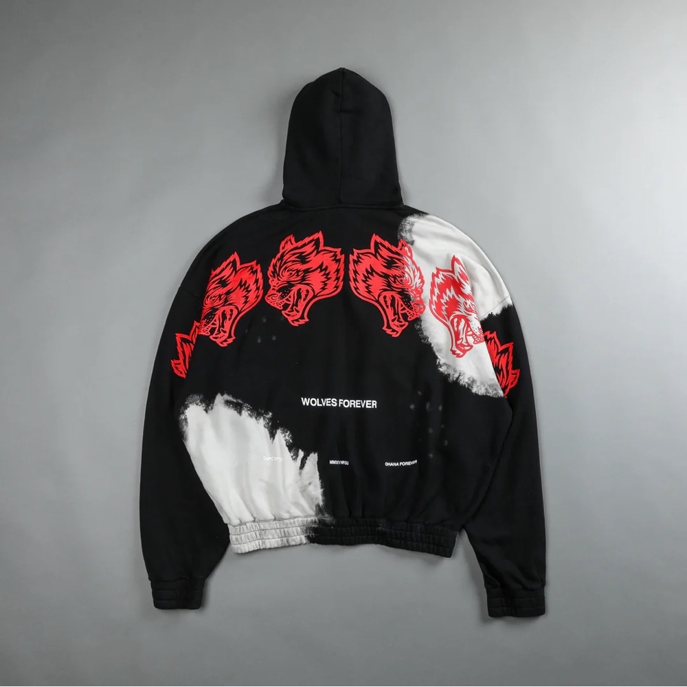 Darc Sport Ohana zip up unisex hoodie in acid wash